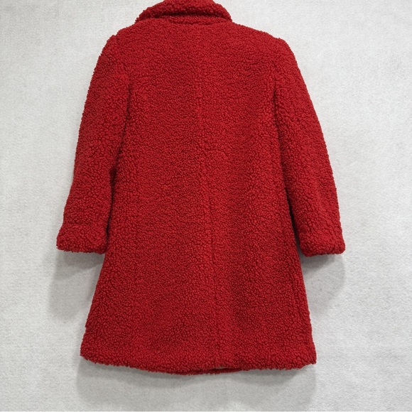 J. Crew Women's Red Sherpa Pea Coat - Picture 5 of 5